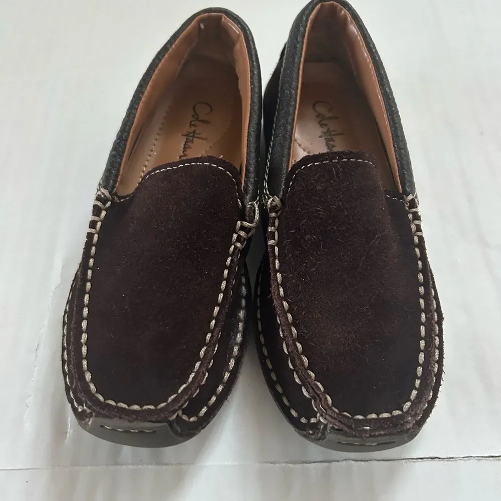 Cole Haan Nike Air Kids Brown Suede Loafers